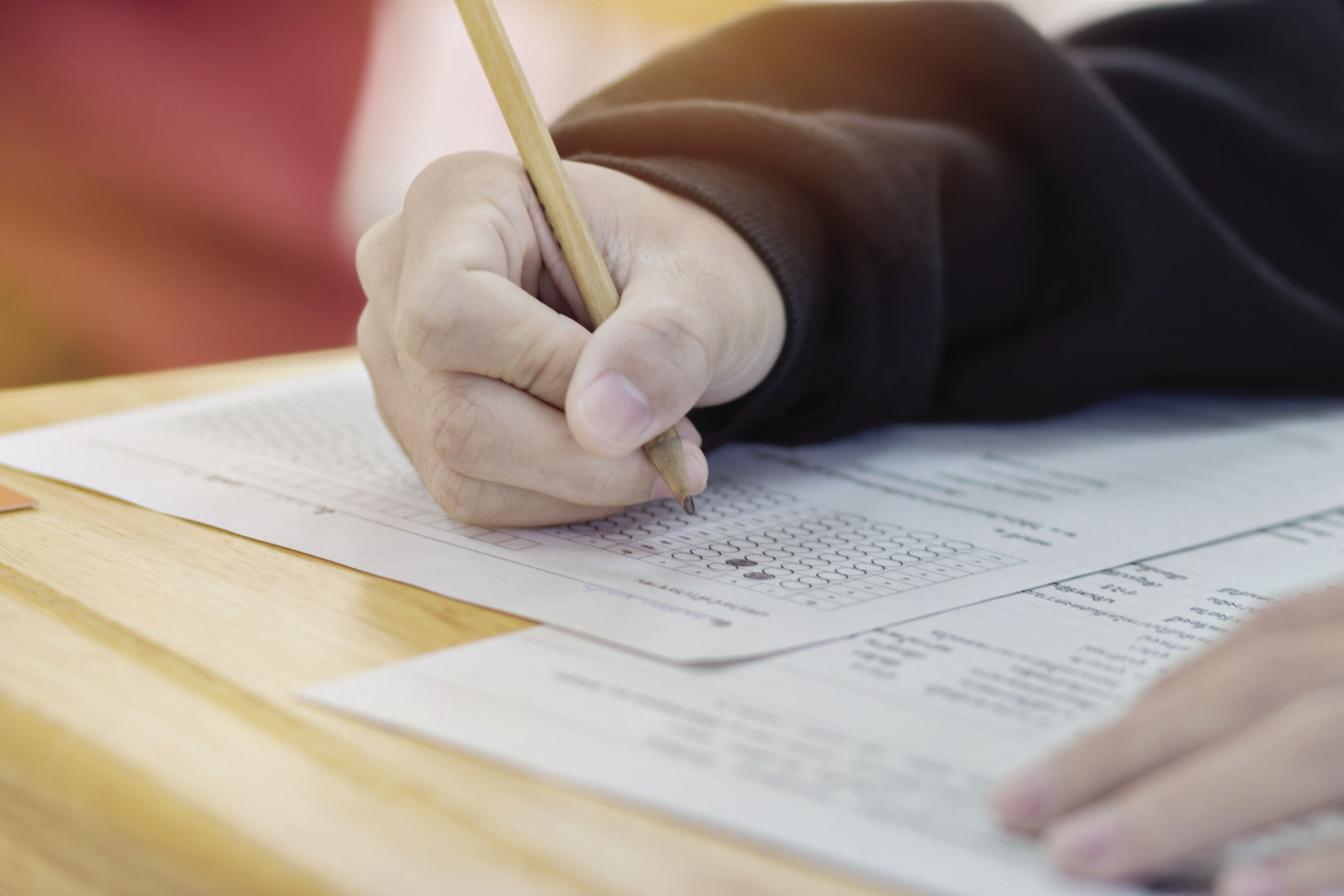 Stock student bubble in test